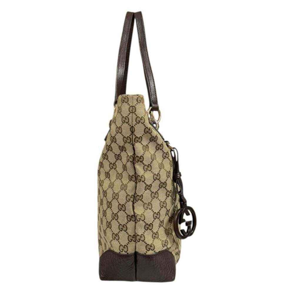 GUCCI Authentic Brown Canvas Tote Bag - Picture 4 of 10